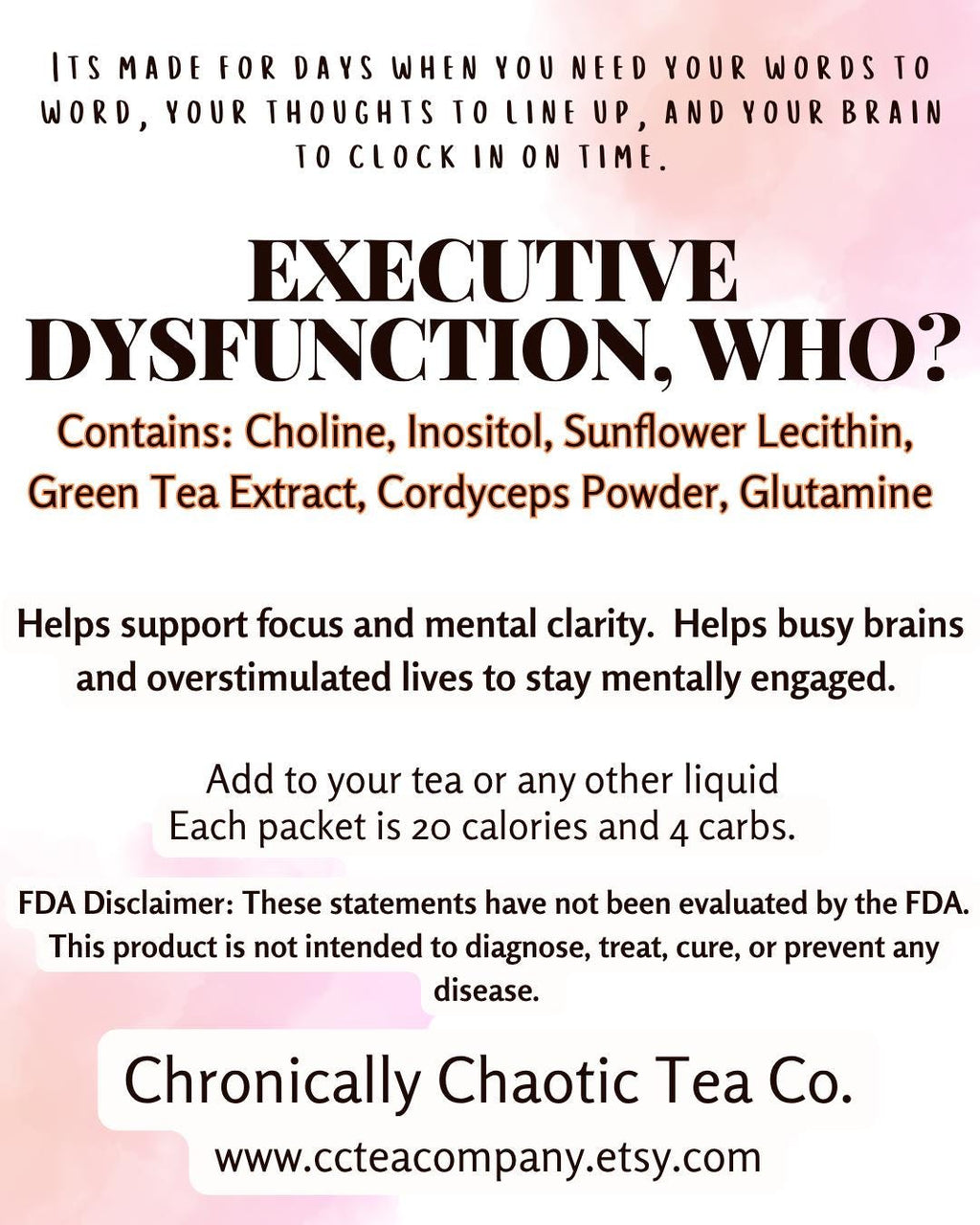 Executive Dysfunction, Who? (Brain Support)