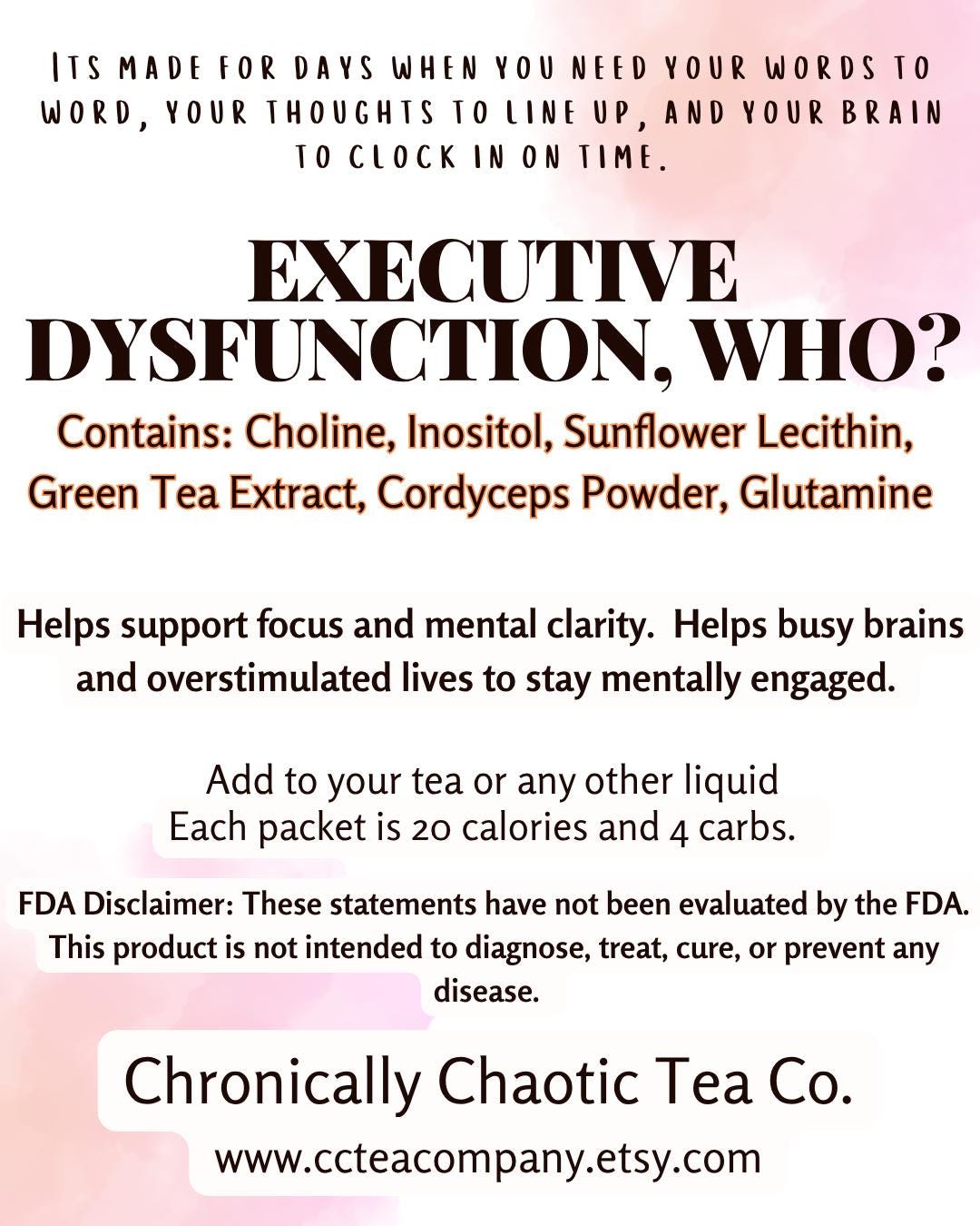 Executive Dysfunction, Who? (Brain Support)