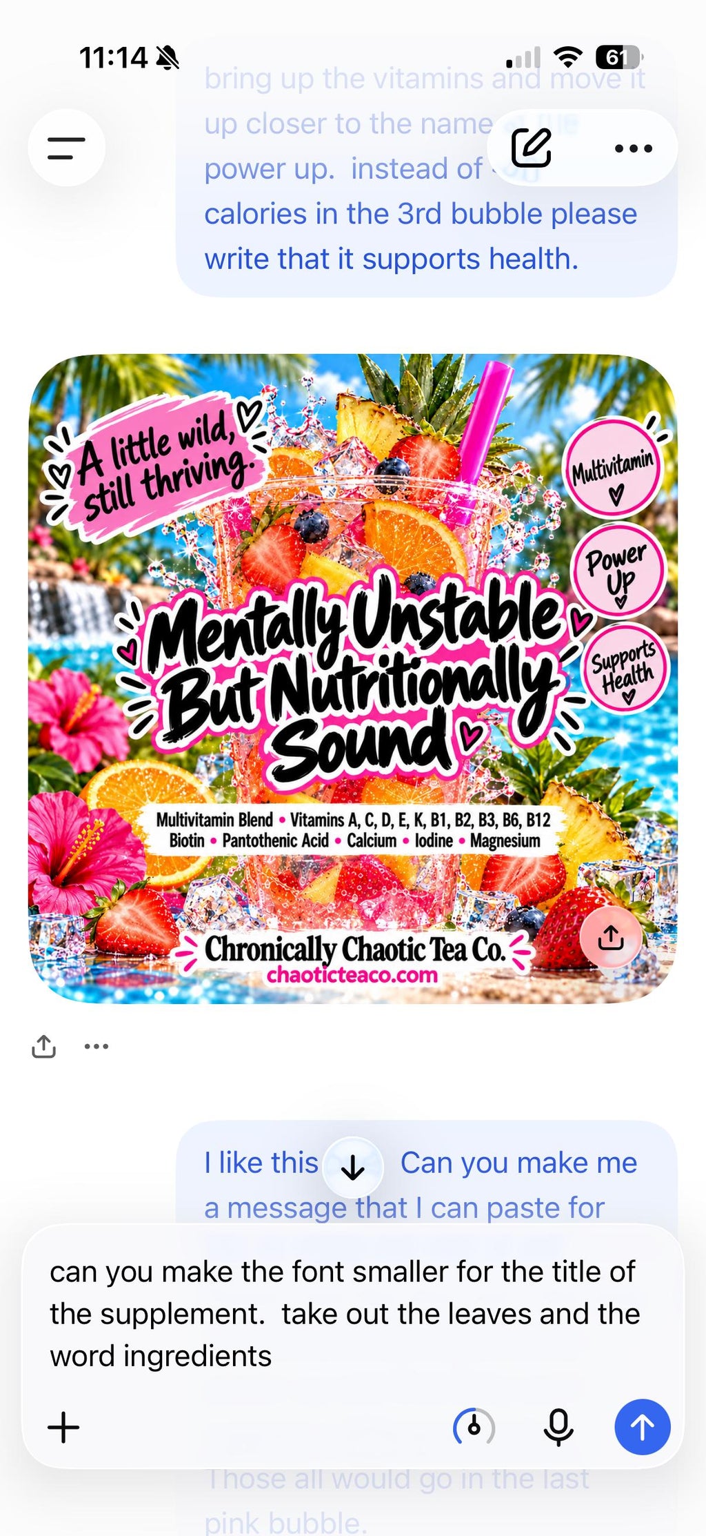 Mentally Unstable,  Nutritionally Sound __etsy:8641478646